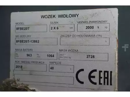 Elektro čtyřkolový VZV 2018  Toyota 8FBE20T (29)