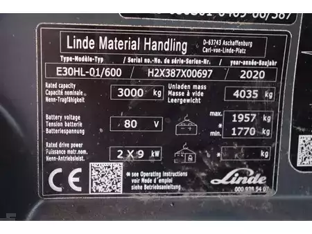 El truck - 4 hjulet 2020  Linde E30HL-01/600 (30)