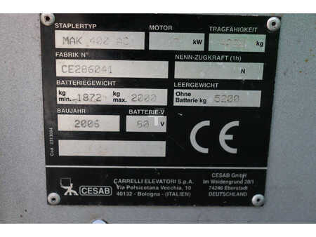 Elektro 4 Rad 2006  Cesab Mak 400 AC (17)