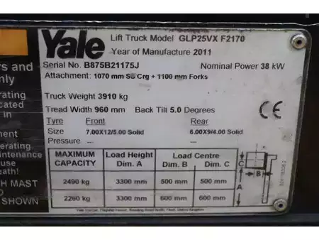 LPG Forklifts 2011  Yale GLP25VX F2170 (22)