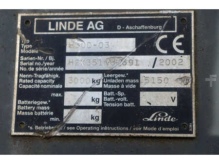 Wózki widłowe diesel 2002  Linde H30D-03 (17)