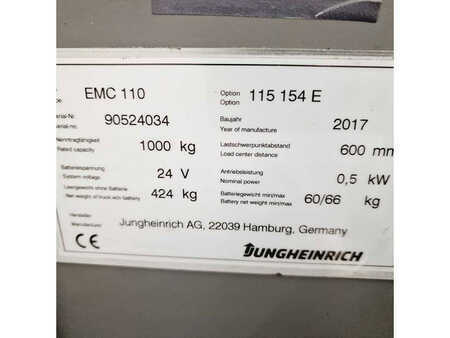Hochhubwagen 2017  Jungheinrich EMC 110 (9)