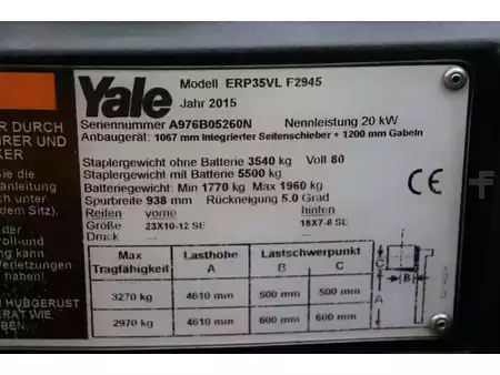 El truck - 4 hjulet 2015  Yale ERP35VL F2945 (24)