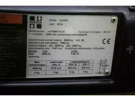 Elektrisk- 4 hjul 2014  Hyster J4.5XN (19)