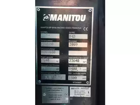 Telescopic forklift rigid 2009  Manitou MT932 (31)