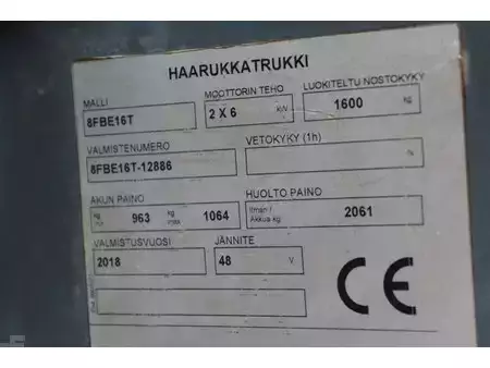 Elektro čtyřkolový VZV 2018  Toyota 8FBE16T (33)