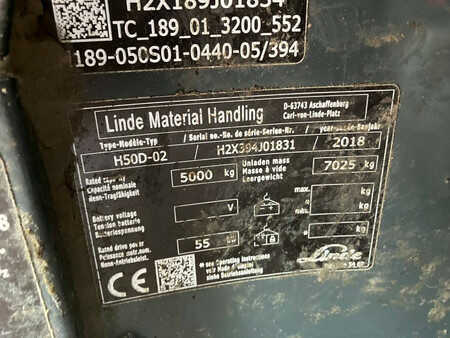 Carretilla elevadora diésel 2018  Linde H50D-02 (11)