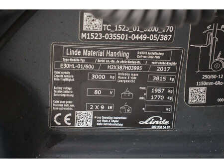 Sähkö - 4 pyör 2017  Linde E30HL-01/600 (18)