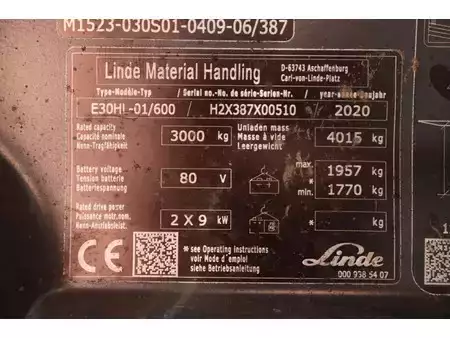 El truck - 4 hjulet 2020  Linde E30HL-01/600 (29)