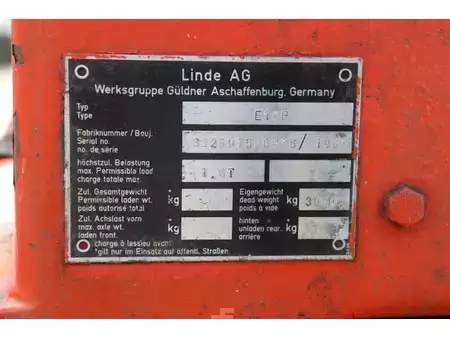 4-wiel elektrische heftrucks 1988  Linde E16P (28)