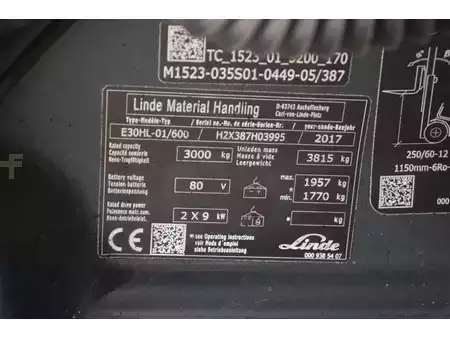 Carrelli elettrici 4 ruote 2017  Linde E30HL-01/600 (18)