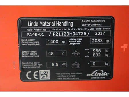 Reach Trucks 2017  Linde R14B-01 (24)