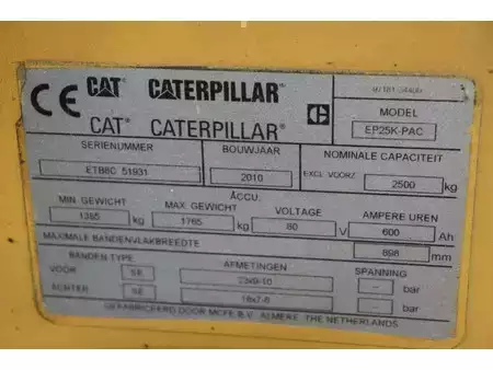 Carrelli elettrici 4 ruote 2010  CAT Lift Trucks EP25K-PAC (15)