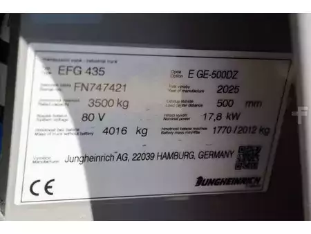 Elektro čtyřkolový VZV 2025  Jungheinrich EFG 435 (25)