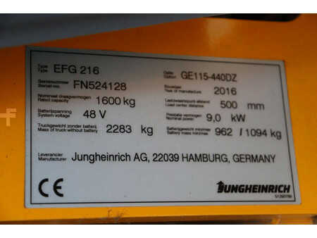El truck - 4 hjulet 2016  Jungheinrich EFG 216 (23)