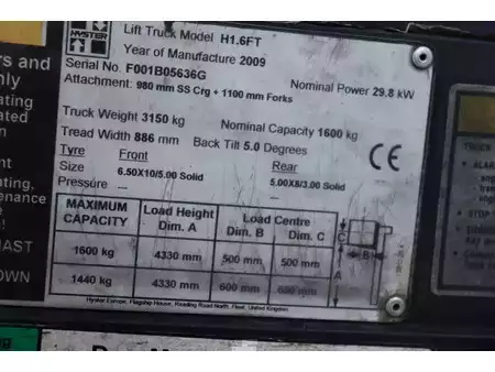 LPG VZV 2009  Hyster H1.6FT (24)