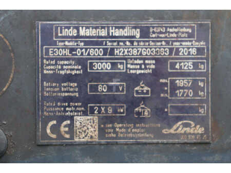 Eléctrica de 4 ruedas 2016  Linde E30HL-01/600 (39)