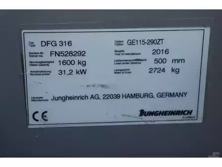 Diesel gaffeltruck 2016  Jungheinrich DFG 316 (30)