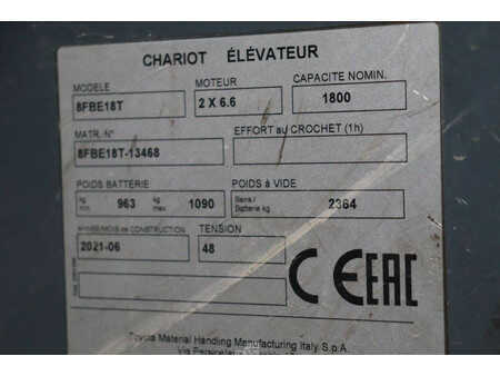 Elektromos 4 kerekű 2021  Toyota 8FBE18T (31)