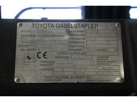 Carrelli elettrici 4 ruote 2006  Toyota 7FBMF16 (18)