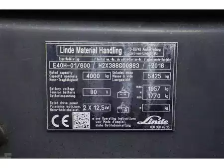 Carrelli elettrici 4 ruote 2016  Linde E40H-01/600 (14)