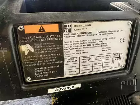 Elektromos 4 kerekű 2017  Hyster J2.5XN (10)