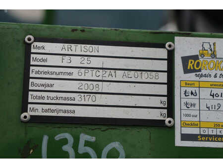 4-wiel elektrische heftrucks 2008  Artison FB25 (29)