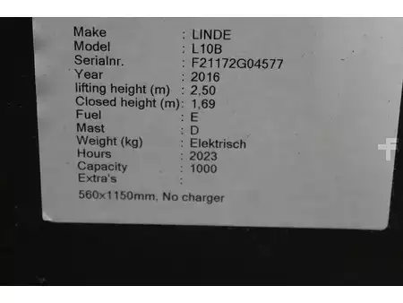 Apilador eléctrico 2016  Fenwick L10B (13)