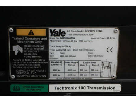Wózki widłowe diesel 2010  Yale GDP30VX E2345 (24)