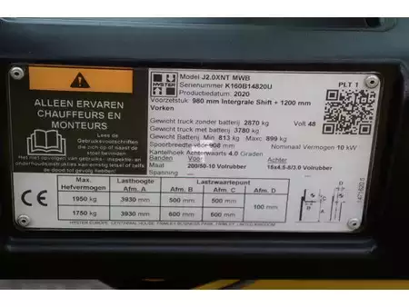 Elektrisk- 4 hjul 2020  Hyster J2.0XNT MWB (25)