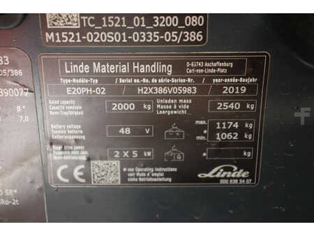 Electric - 4 wheels 2019  Linde E20PH-02 (18)