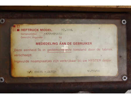 Dieselový VZV 1986  Hyster H2.50XL (27)