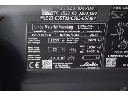 El truck - 4 hjulet 2017  Linde E25H-01/600 (22)
