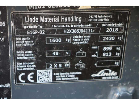 Elektryczne 4-kołowe 2018  Linde E16P-02 (31)