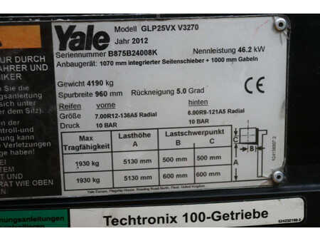 Wózki gazowe 2012  Yale GLP25VX (21)