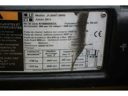 Elektro čtyřkolový VZV 2013  Hyster J1.8XNT MWB (16)