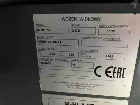 El truck - 4 hjulet 2020  Toyota 8FBE15T (10)