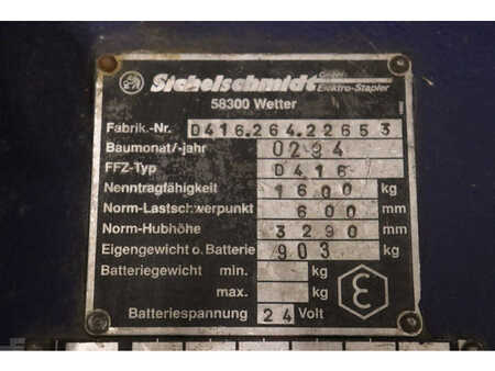 Stapelaars 1994  Sichelschmidt Siekelschmidt Elektro-Stapler, FFZ-Typ: D416 (10)