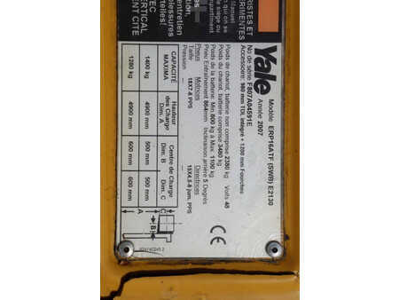 Elektrisk- 4 hjul 2007  Yale ERP16ATF (SWB) E2130 (26)