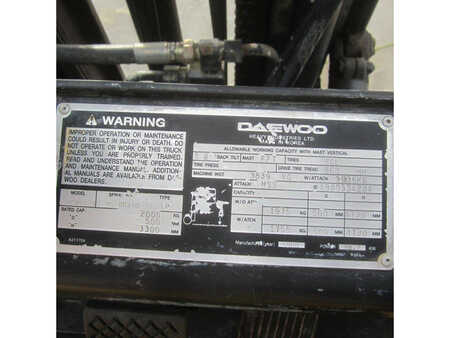 Chariot élévateur gaz 1998  Daewoo GC20S (3) 