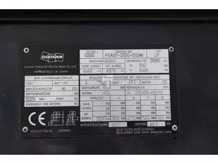 Treibgasstapler 2017  Doosan G30G (33)