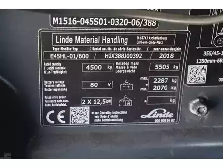 Eléctrico - 4 rodas 2018  Linde E45HL-01/600 (28)