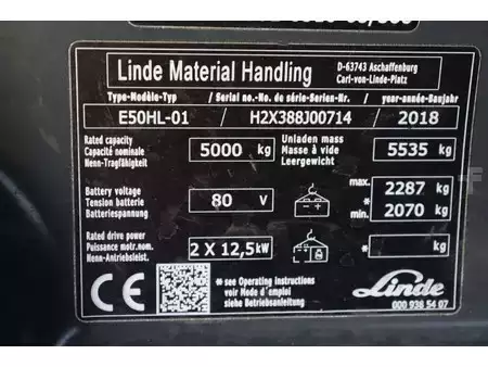 Chariots électriques à 4 roues 2018  Linde E50HL-01 (39)