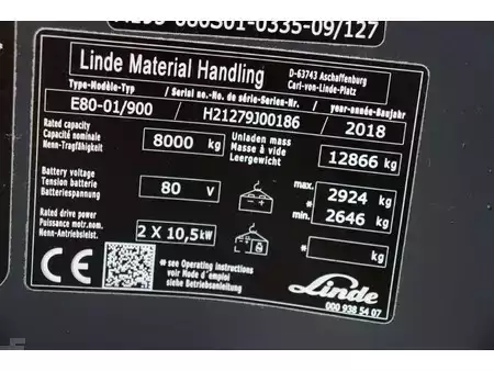 Elektromos 4 kerekű 2018  Linde E80-01/900 (29)