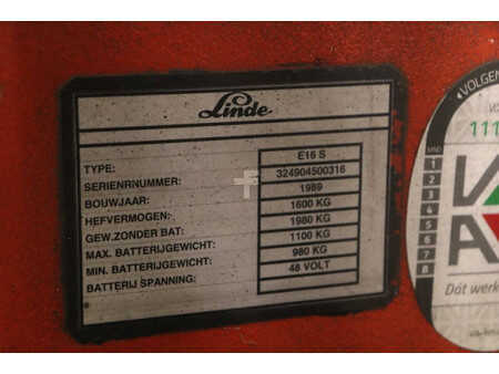 Elektro 4 Rad 1989  Linde E16 S (11)