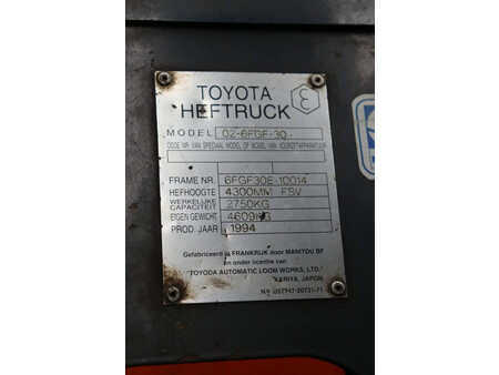 Treibgasstapler 1994  Toyota 02-6FGF-30 (20)