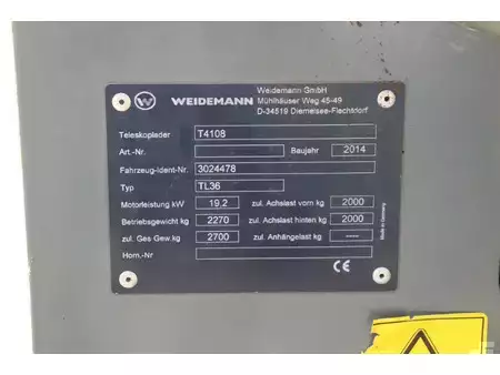 Chariots téléscopiques fixes 2014  Weidemann T4108 (24)