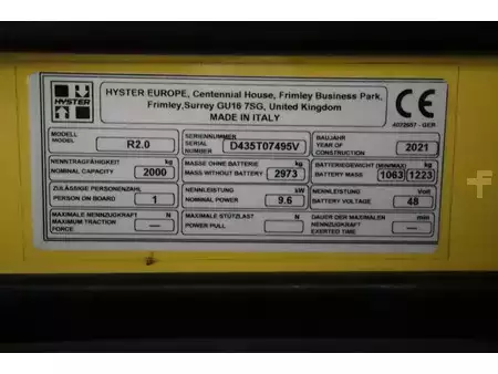 Carrelli retrattili 2021  Hyster R2.0 (15)