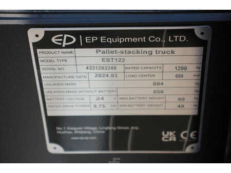 Pallet Stackers 2024  EP Equipment EST122 (14)