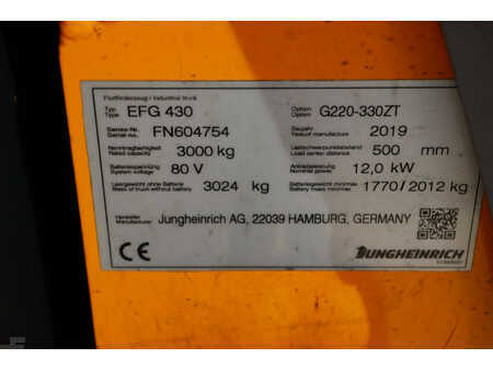 Elektryczne 4-kołowe 2019  Jungheinrich EFG 430 (20)